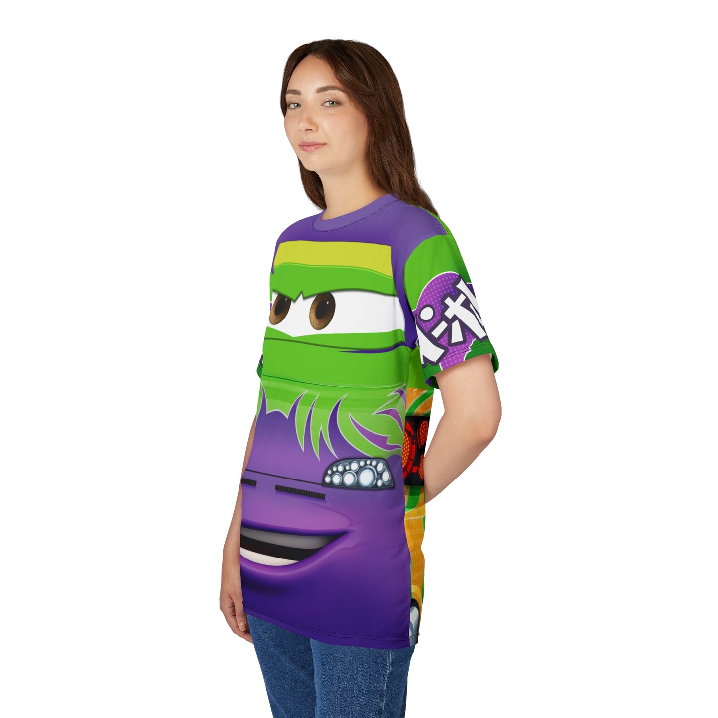 Wingo Cars Purple Green Shirt, Cars Character Costume