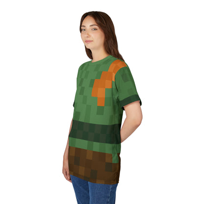 Alex Pixel Gamer Shirt, Video Game Block Character Costume