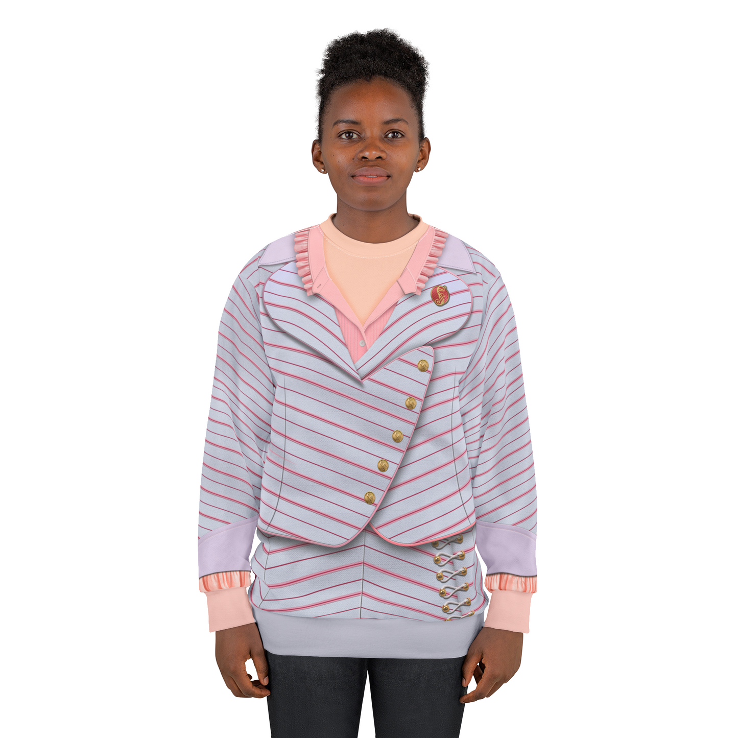 Pink Good Witch University Uniform Long Sleeve Shirt, Broadway Character Inspired Costume
