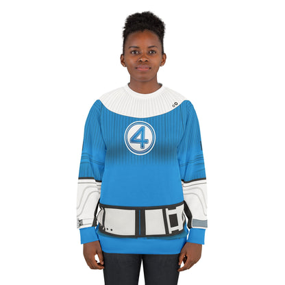 Invisible Woman Long Sleeve Cosplay, The Fantastic Four Character Inspired Costume