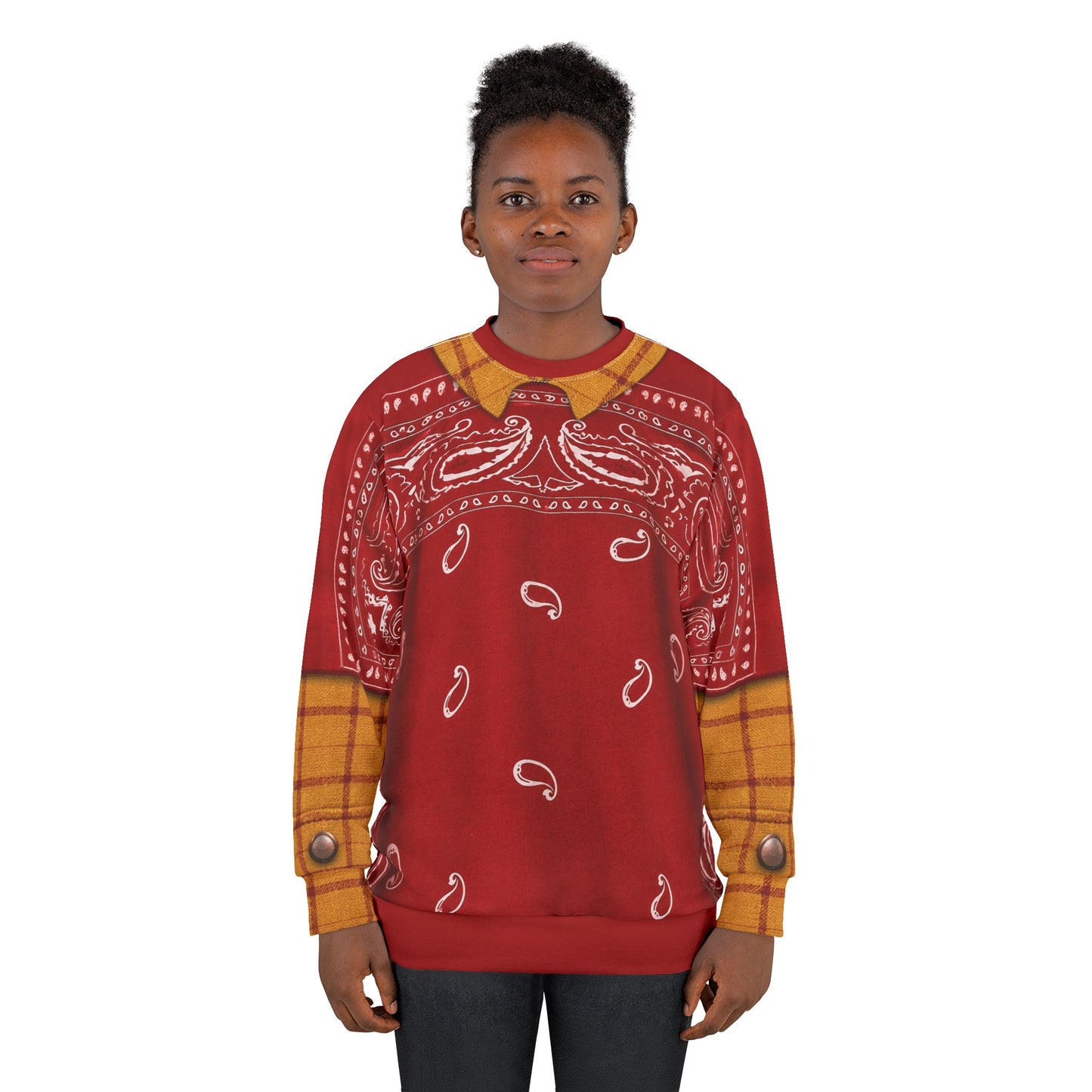 Woody Paisley Long Sleeve Cosplay, Toy Story 5 Costume