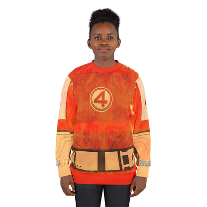 Human Torch Long Sleeve Cosplay, The Fantastic Four Character Inspired Costume