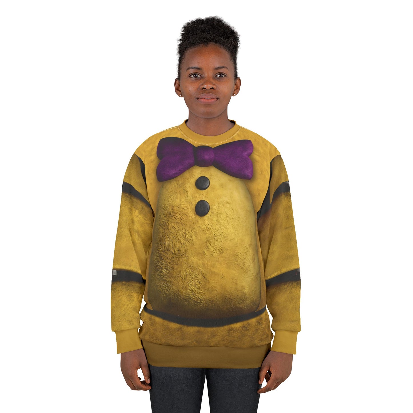 Freddy Animatronic Yellow Long Sleeve Cosplay, FNAF Character Inspired Costume