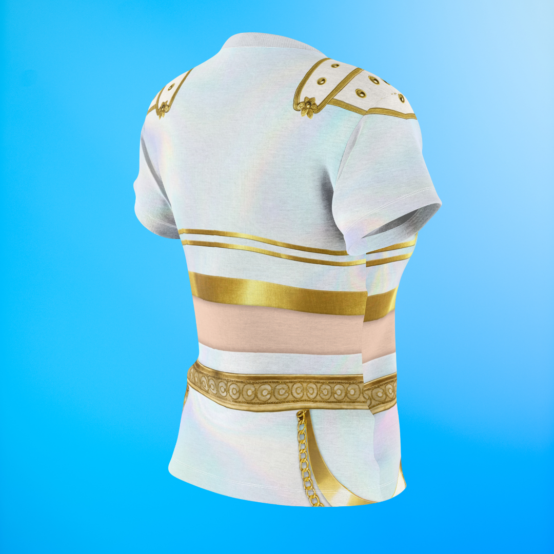 K-Pop White Golden Women's Shirt, Kpop IdoI Girl Group Inspired Cosplay Costume