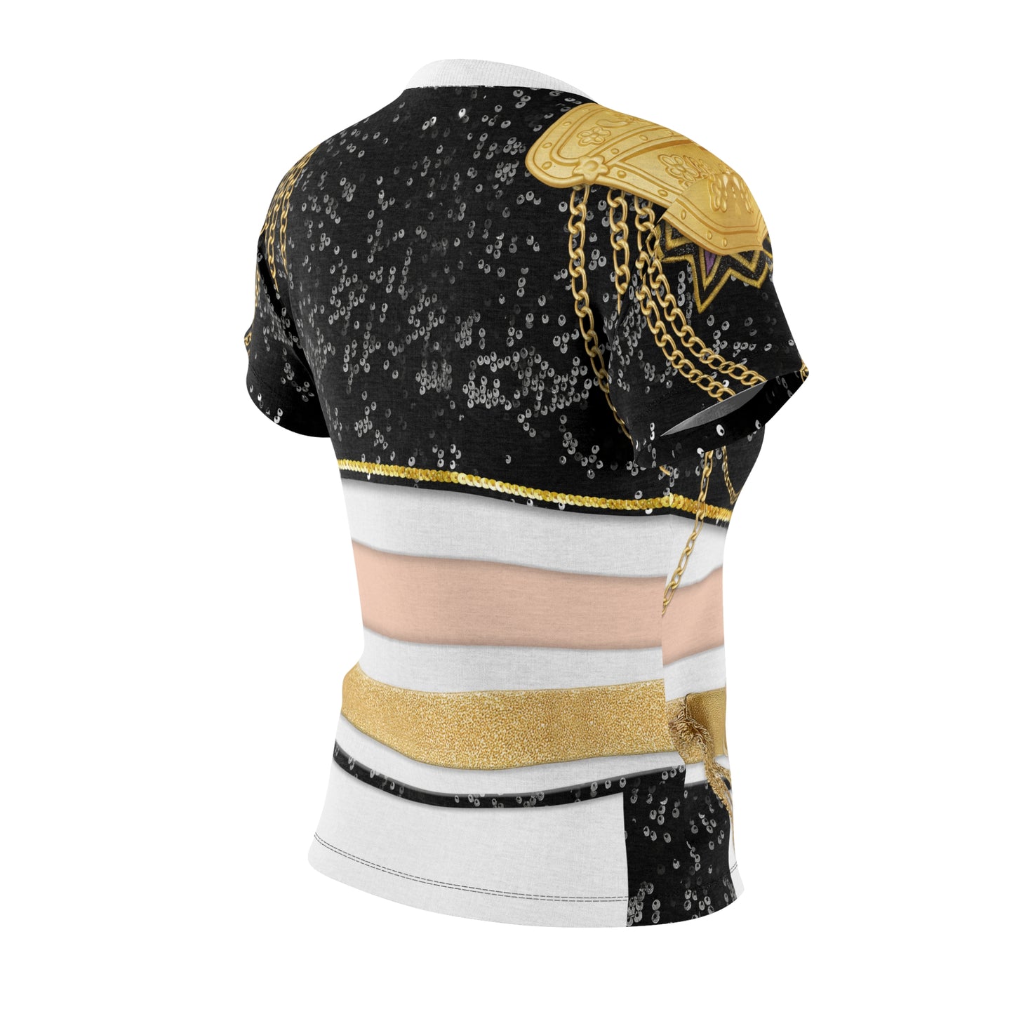 Kpop Black Gold Stage Performance Women's Shirt, K-Pop IdoI Girl Group Inspired Cosplay Costume