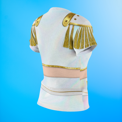 Korean Girl Group White Golden Women's Shirt, Kpop IdoI Girl Group Inspired Cosplay Costume