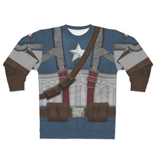 Captain America Long Sleeve Shirt, The First Avenger Costume