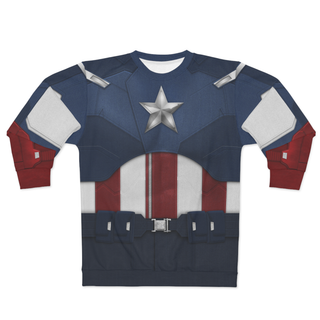 Captain America Long Sleeve Shirt, The Avengers Costume