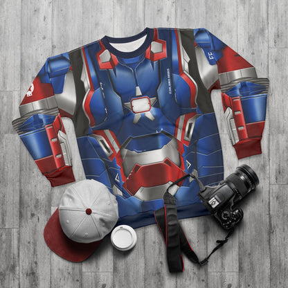 War Machine Long Sleeve Shirt, Iron Man 3 Character Inspired Costume