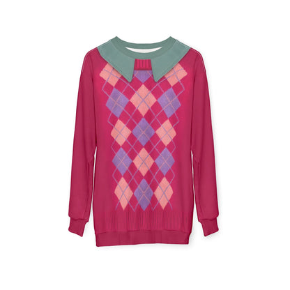 Boys Band Kpop Pink Argyle Long Sleeve Cosplay, Boy Band Korea Group Costume