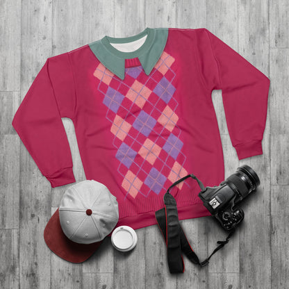 Boys Band Kpop Pink Argyle Long Sleeve Cosplay, Boy Band Korea Group Costume