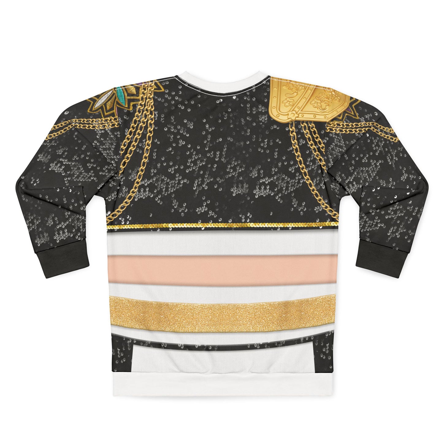 Kpop Black Gold Stage Performance Long Sleeve Cosplay, K-Pop IdoI Girl Group Inspired Costume