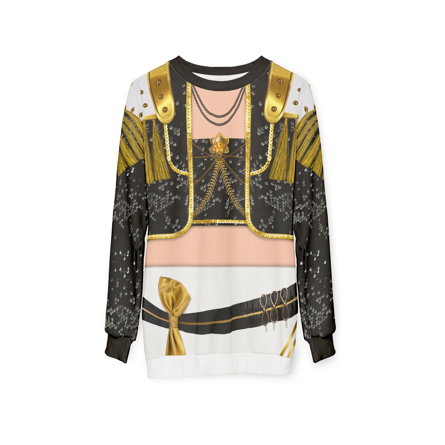 Kpop Black Gold Long Sleeve Cosplay, K-Pop IdoI Girl Group Inspired Cosplay Costume