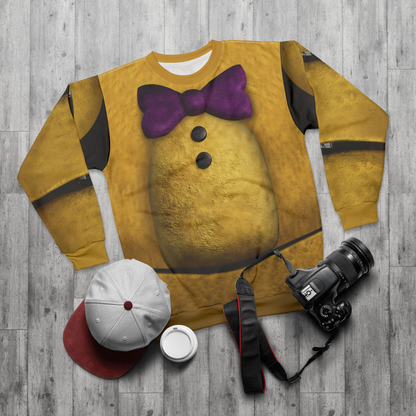 Freddy Animatronic Yellow Long Sleeve Cosplay, FNAF Character Inspired Costume