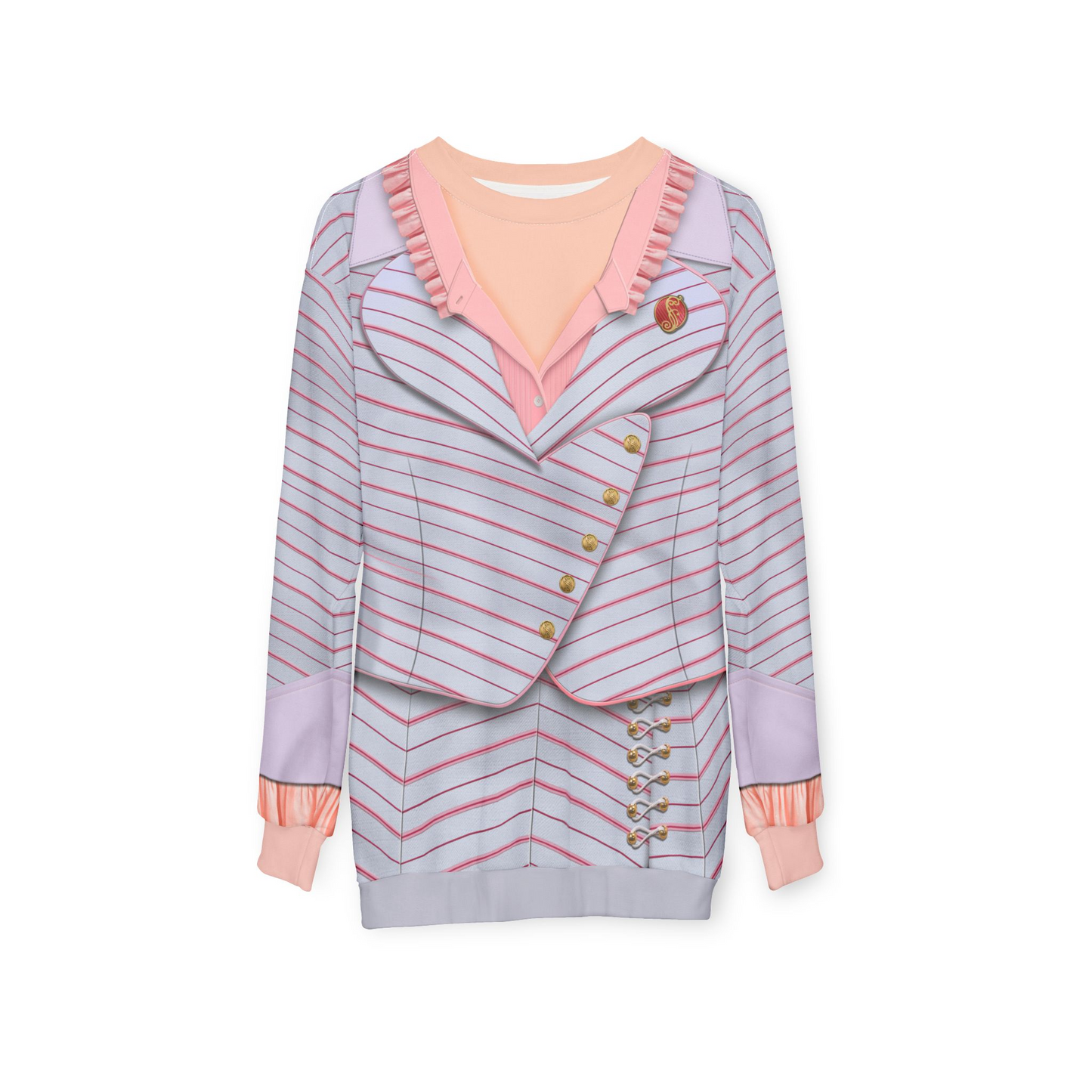 Pink Good Witch University Uniform Long Sleeve Shirt, Broadway Character Inspired Costume