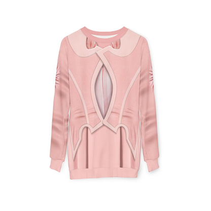 Glinda Pink Good Witch Long Sleeve Cosplay, Wicked Character Inspired Costume