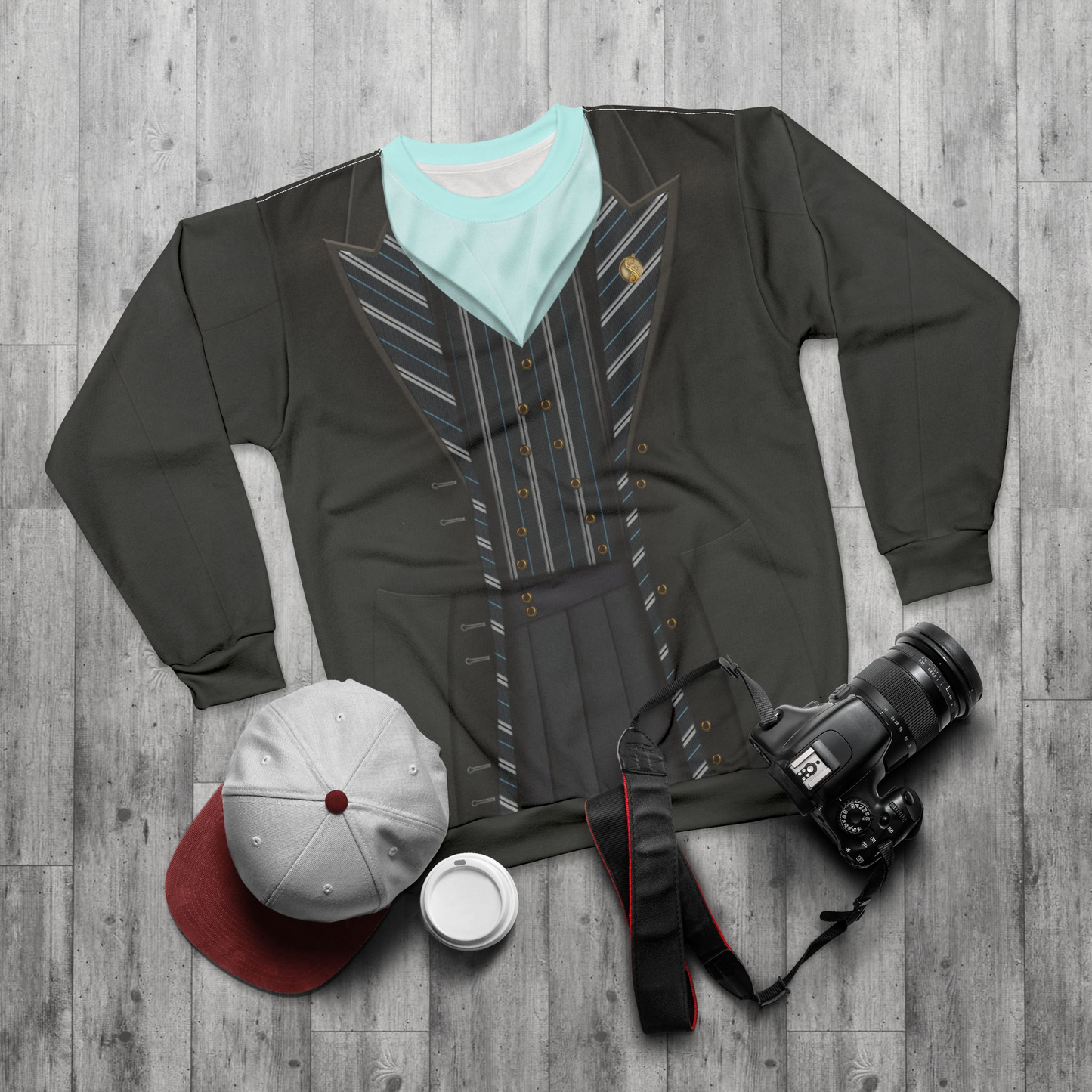 Elphaba Black Striped Shiz Uniform 2 Long Sleeve Cosplay, Wicked Character Inspired Costume