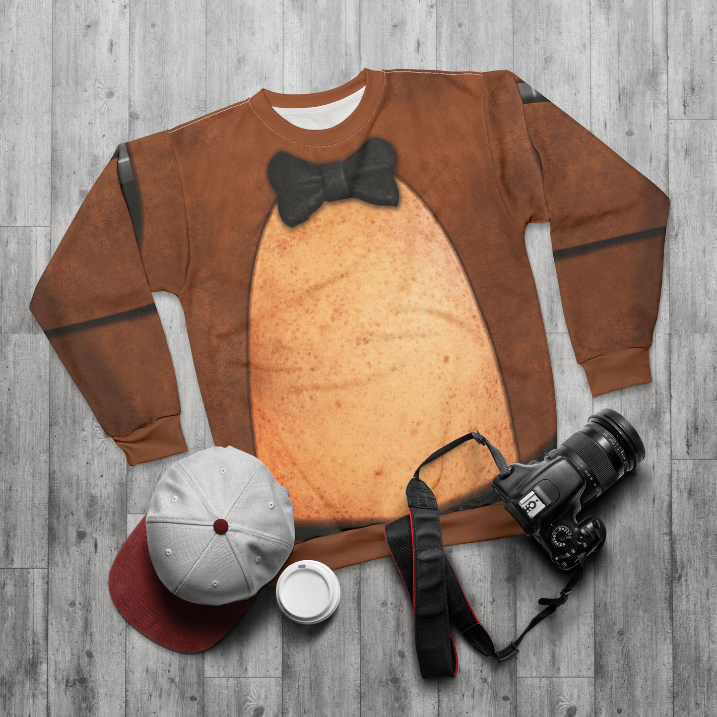 Freddy Brown Bear Long Sleeve Cosplay, FNAF Character Inspired Costume
