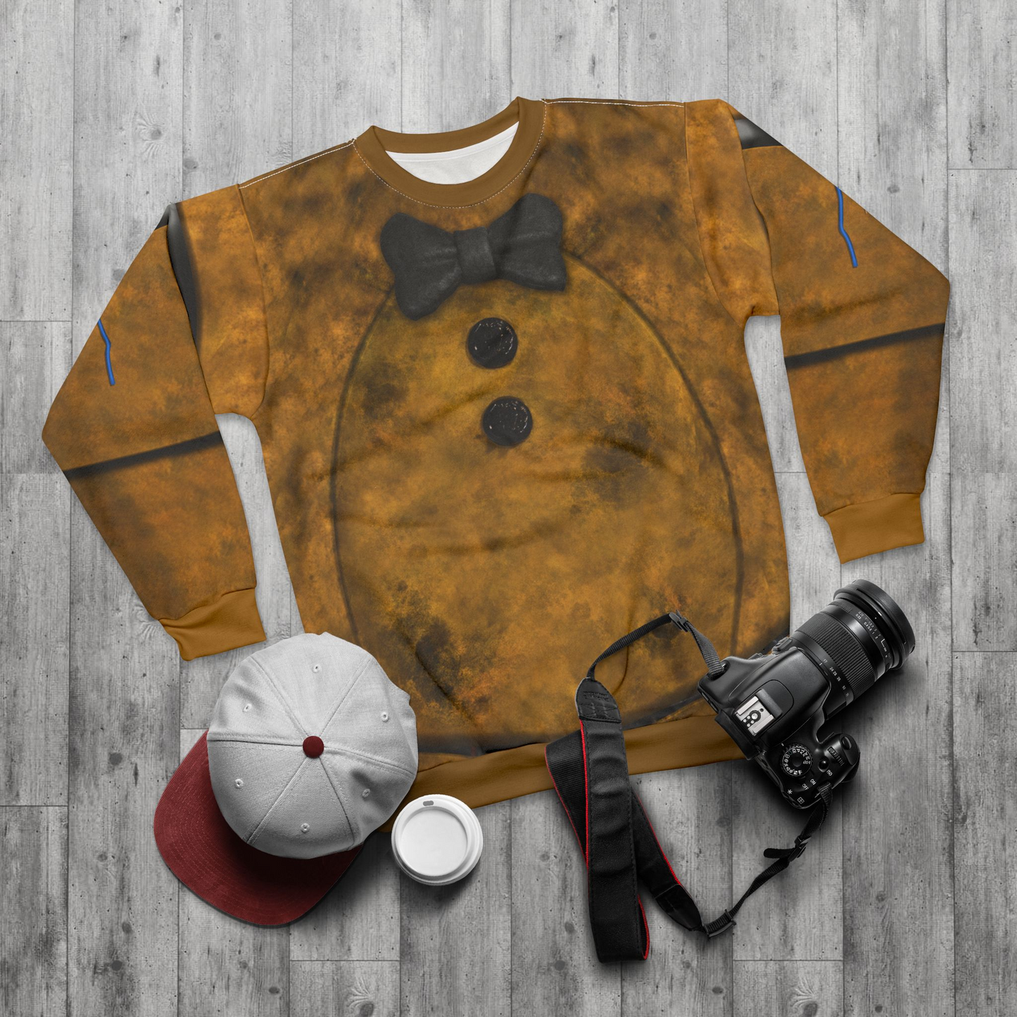 Yellow Animatronic Bear Long Sleeve Cosplay, FNAF Character Inspired Costume