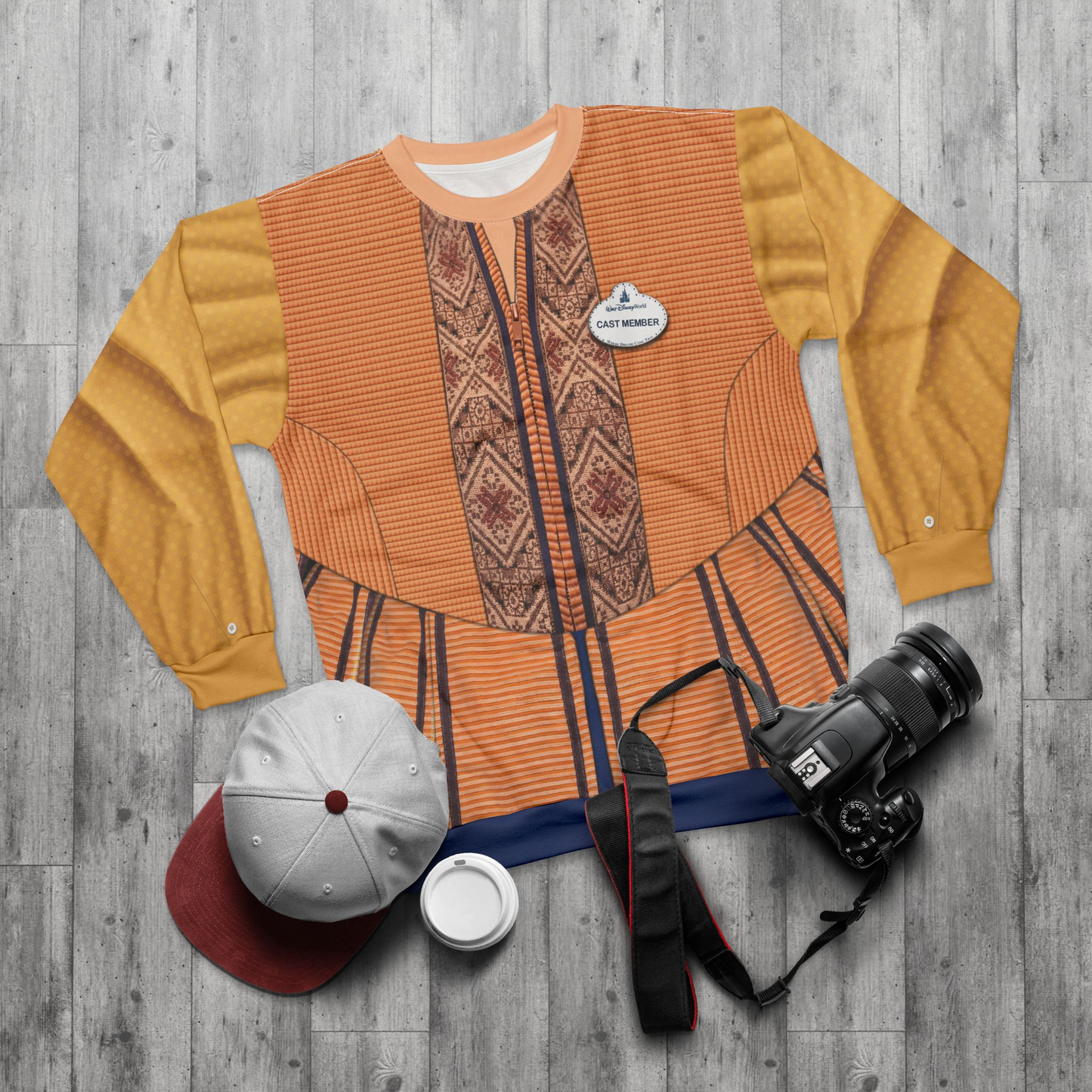 Character Attendant Long Sleeve Shirt, Disney Cast Member Costume