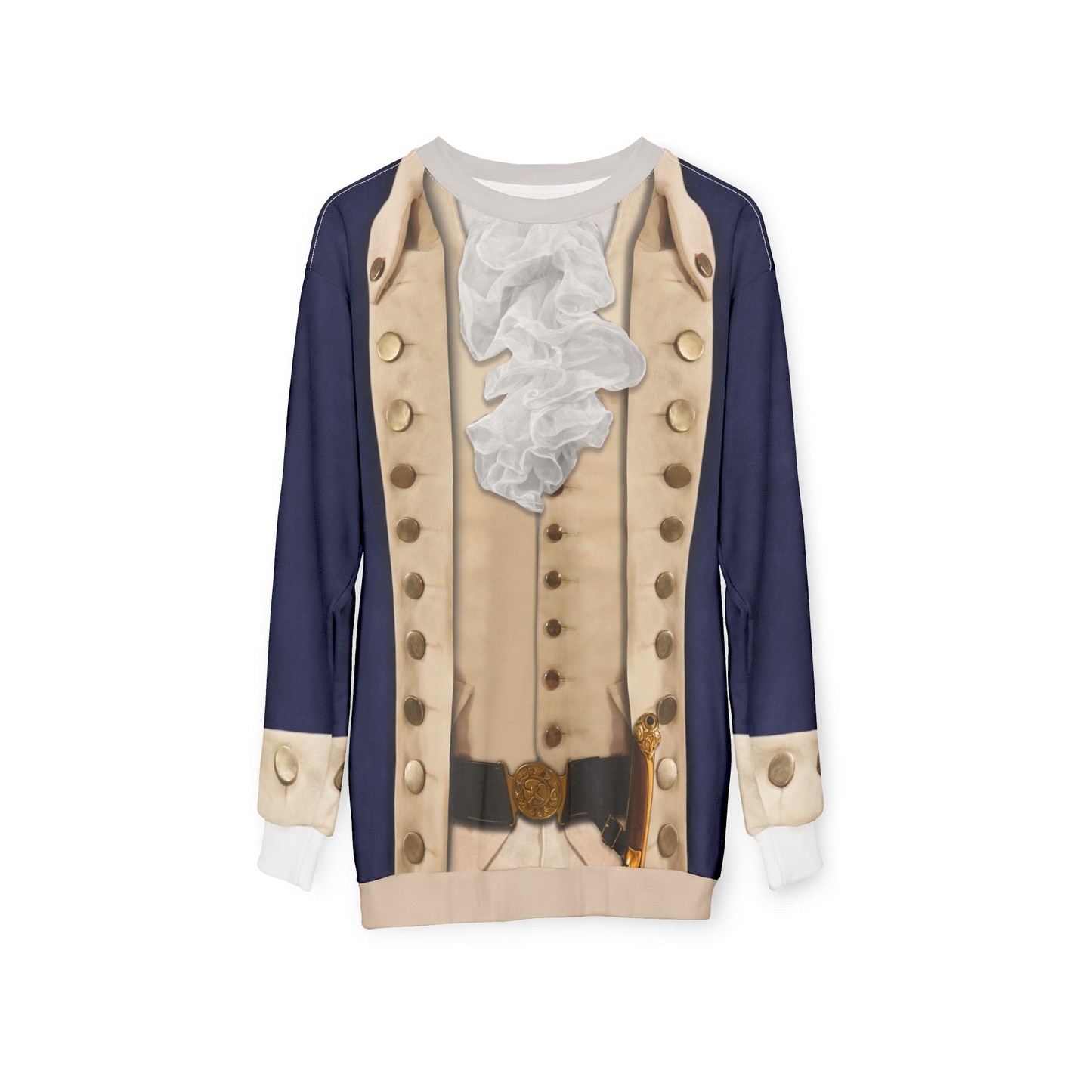 Alexander Military Blue Long Sleeve Shirt, Hamilton Musical Costume