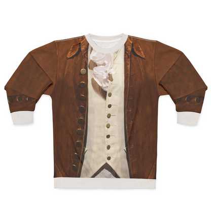 Alexander Military Brown Long Sleeve Shirt, Hamilton Musical Costume