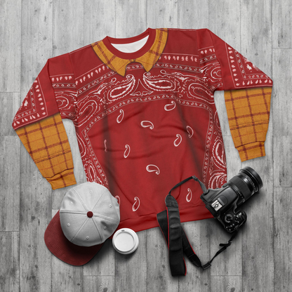 Woody Paisley Long Sleeve Cosplay, Toy Story 5 Costume