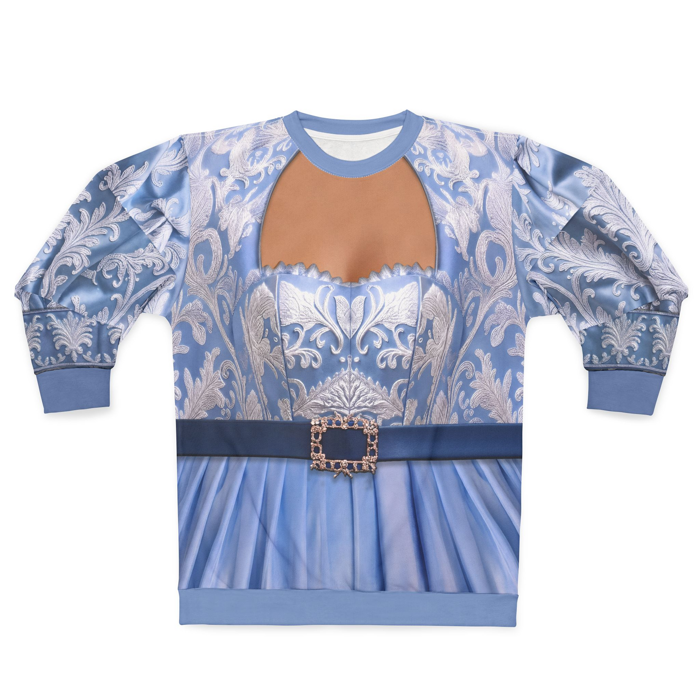 Queen Cinderella's Blue Long Sleeve Shirt, Descendants 5 Cosplay, Wicked Wonderland Fantasy Outfit, Disney Costume Cosplay