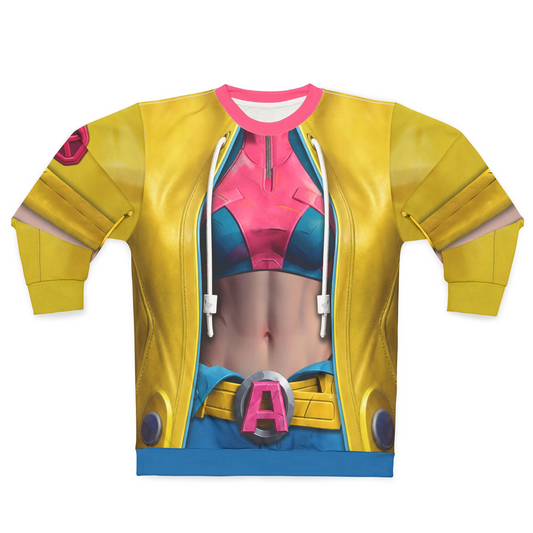 Jubilee Long Sleeve Shirt, Marvel Game Character Costume, X-Men Cosplay, Comic-Con Party Outfit, Halloween Apparel, Mutants Human Costume
