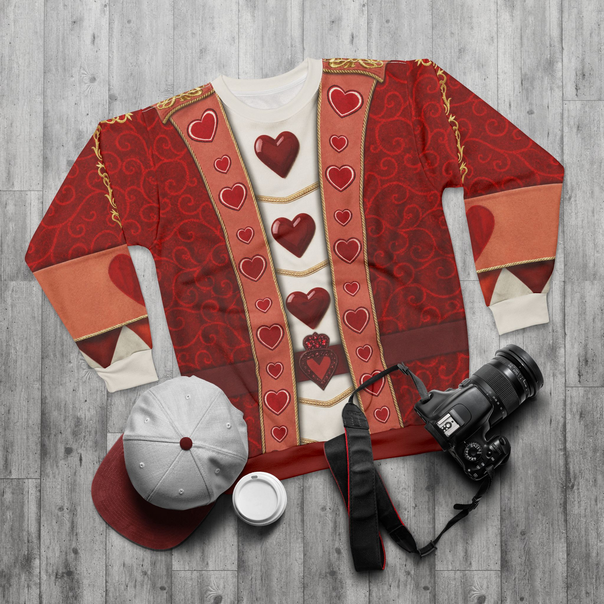 Card Soldiers Long Sleeve Shirt, Descendants 5 Cosplay, Wicked Wonderland Costume, Musical Fantasy, Queen of Hearts Royal Guards Outfit