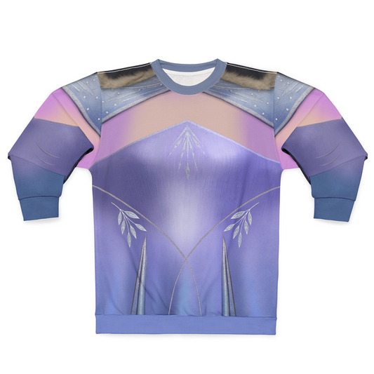 Frozen 3 Costume, Elsa Purple Long Sleeve Sweatshirt, Elsa Lavender Hooded Gown, Disney Sweatshirt, Disneyland Sweatshirt, Princess Elsa