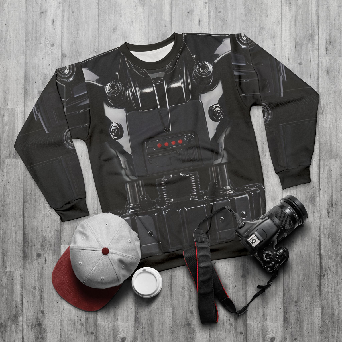 Phase-III Dark Trooper Long Sleeve Shirt, The Mandalorian Costume Cosplay, Star Wars Apparel, Disney Halloween Outfit, Sci-Fi Movie Gift