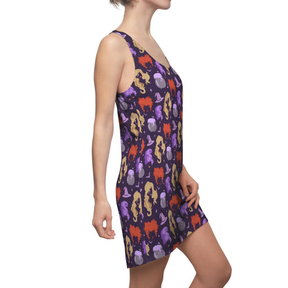 Sanderson Sisters Dress, Hocus Pocus Villains Pattern Purple Costume