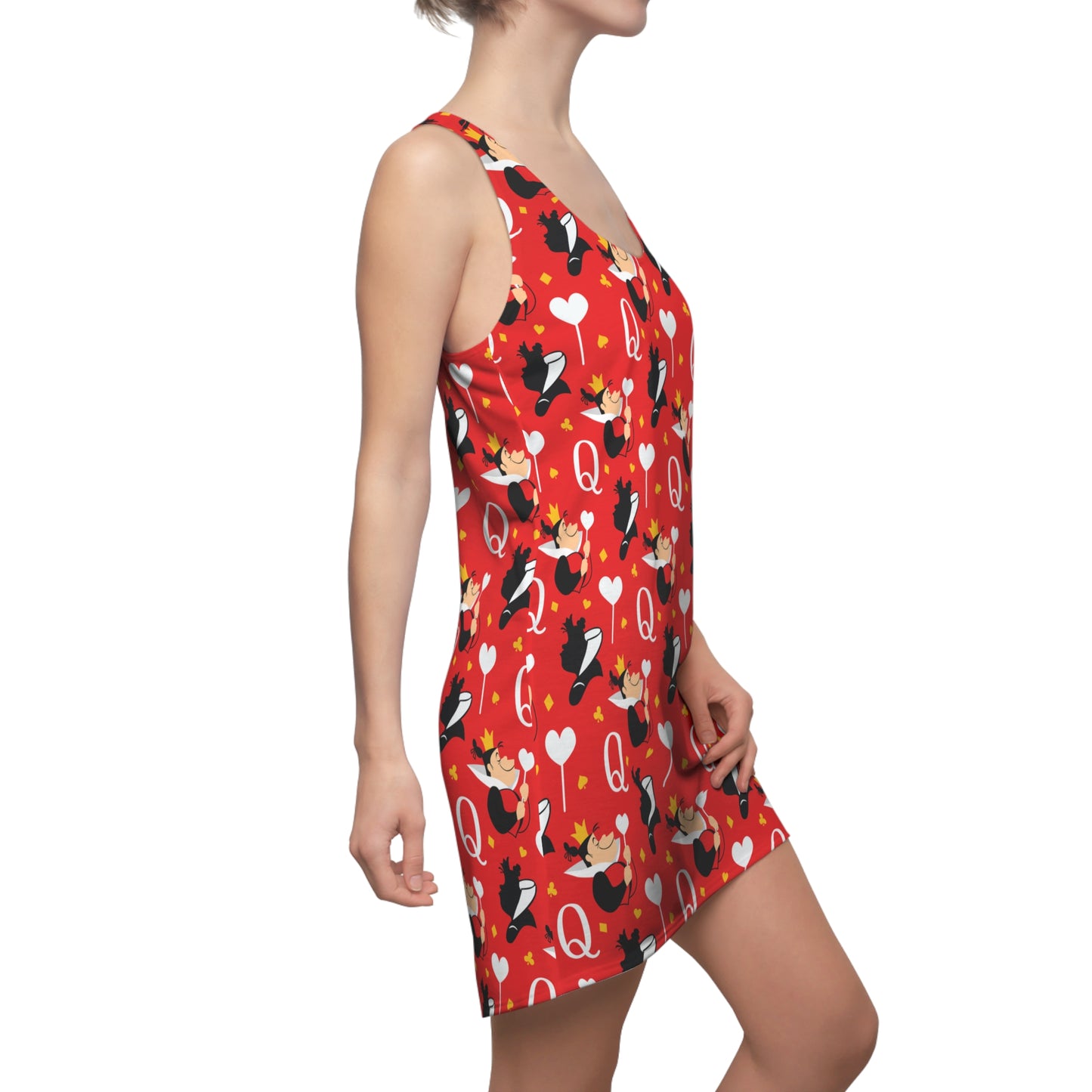 Queen of Hearts Dress, Alice in Wonderland Villain Pattern Red Costume