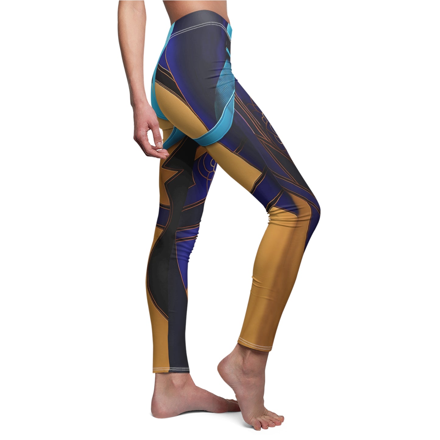 Kpop Blue Style Leggings, IdoI Girls Group Cosplay Costume