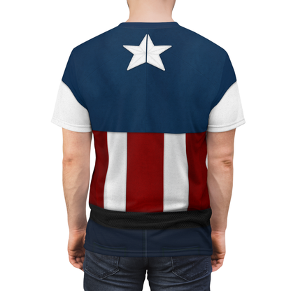 Captain America Stars and Stripes USO Uniform Shirt, The First Avenger Costume