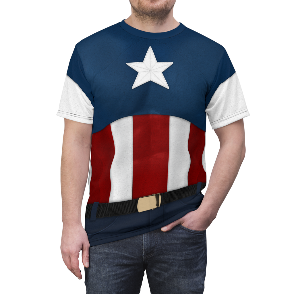 Captain America Stars and Stripes USO Uniform Shirt, The First Avenger Costume