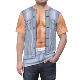 Ryan Denim Blue Vest Shirt, Doll Movie Costume