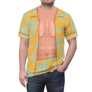 Simu Yellow Hawaiian Beach Shirt, Doll Movie Costume