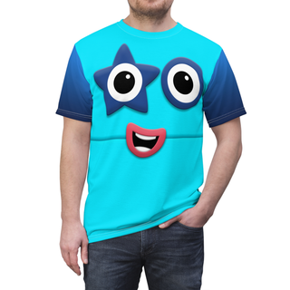 Number Five Blue Blocks Shirt, Num Characters Costume