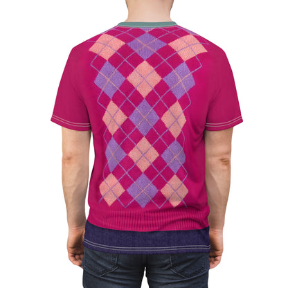 Boys Band Kpop Pink Argyle Shirt, Boy Band Korea Group Costume
