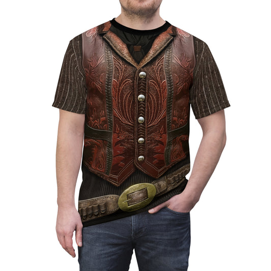 Arthur Wild West Cowboy Shirt, Red Dead Games Character Costume