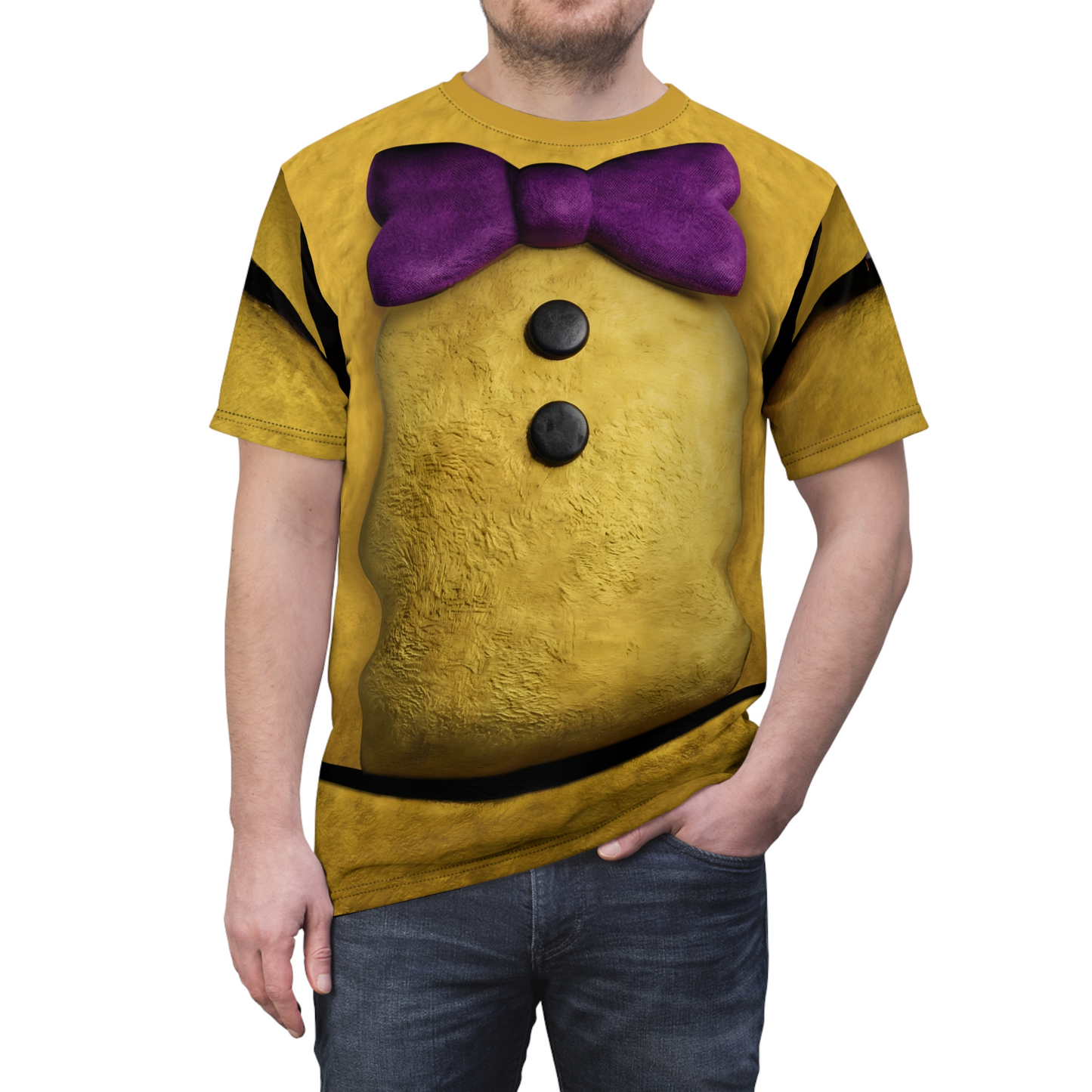 Freddy Animatronic Yellow Shirt, FNAF Character Inspired Costume