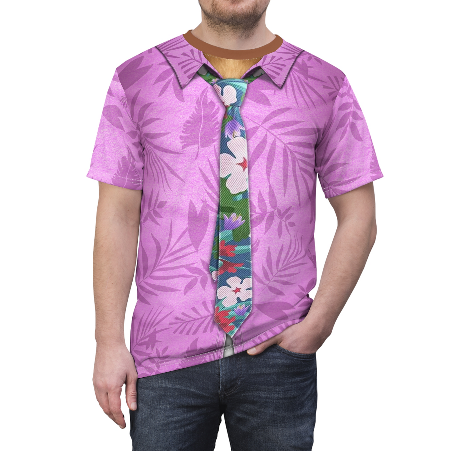 Nick Wilde Pink Hawaiian Shirt, Zootopia 2 Character Inspired Costume