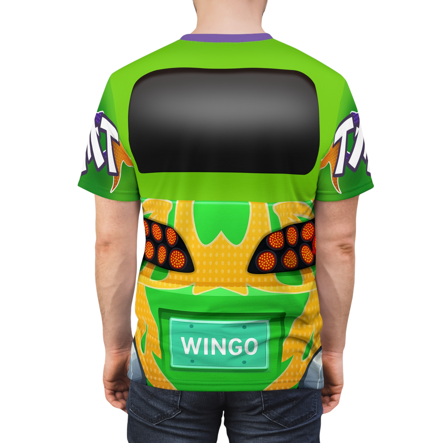 Wingo Cars Purple Green Shirt, Cars Character Costume