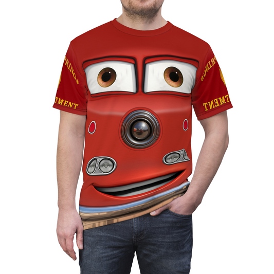 Red Cars Fire Truck Shirt, Cars Character Costume