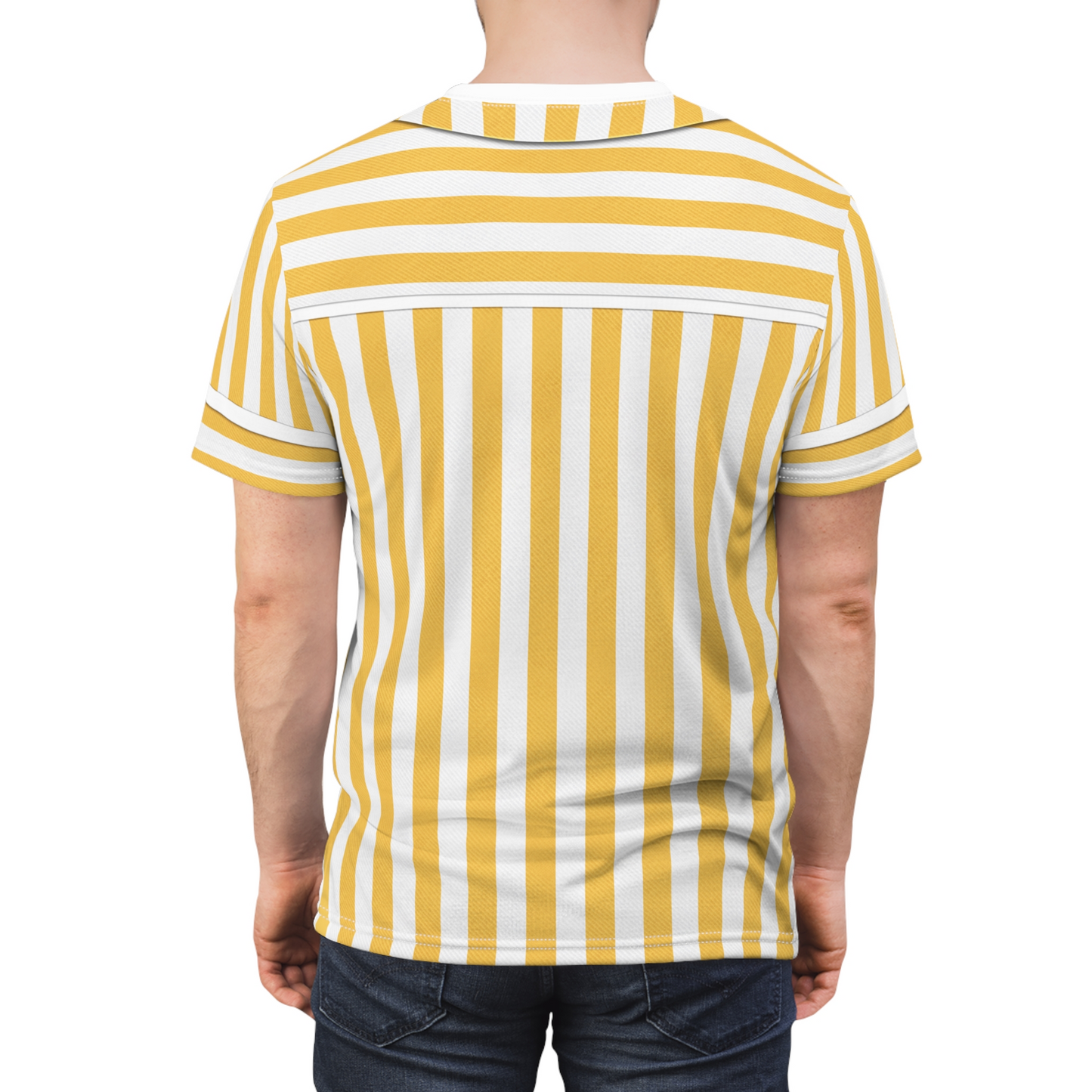 Disney Parking Cast Member Yellow Strip Shirt, Disney Cast Member Costume