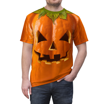 Pumpkin Shirt, Halloween Costume, Pumpkin Face Cosplay, Trick or Treat Party Outfit, Spooky Apparel, Disneyland Halloween Cosplay Costume