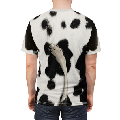 Holstein Cow Shirt, Animal Halloween Costume, Dairy Cow Black and White Cosplay, Funny Farm Costume, Animal Lover Gift, Adult Costumes
