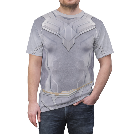 White Vision Unisex Shirt, VisionQuest TV Series Costume, MCU Fans Outfit, Comic-Con Event Apparel, Halloween Cosplay, Marvel Superhero